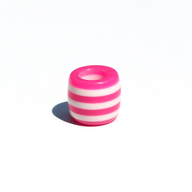 100 piezas al por mayor de 100*12 mm Rainbow Stripe Resin Beads